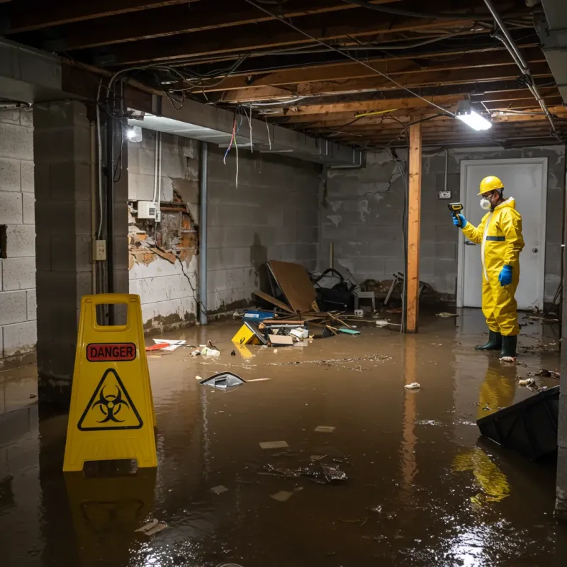 Flooded Basement Electrical Hazard in Hillsborough County, NH Property